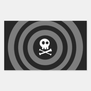 Cute Skull Rectangular Sticker