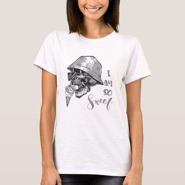 Cute Skull  T-Shirt (Front)