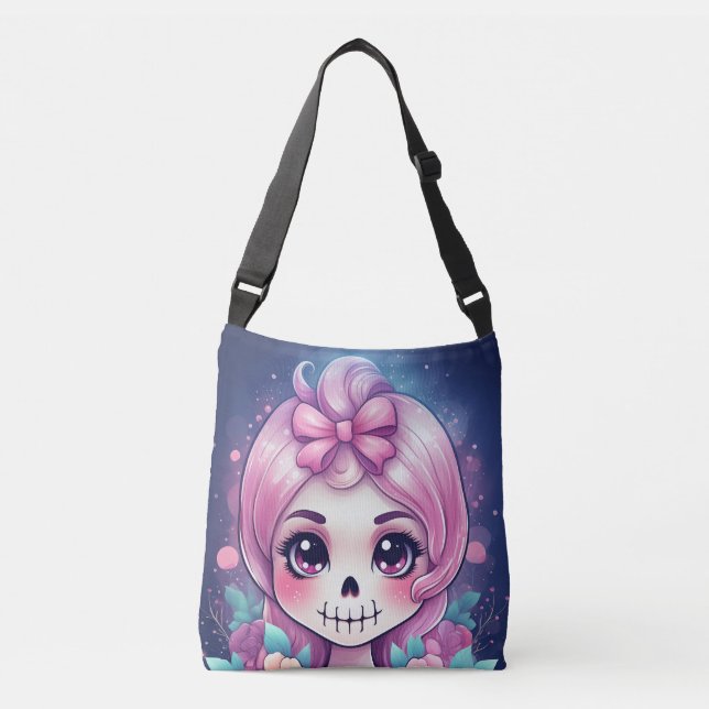 Cute Skull Tote Bag (Front)