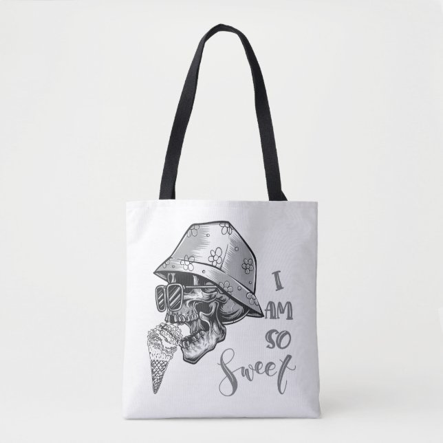Cute Skull  Tote Bag (Front)