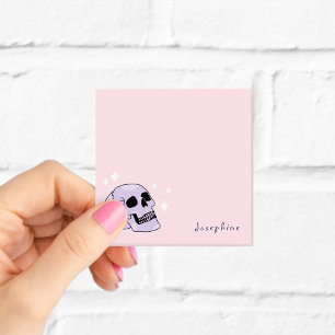 Cute Skull Witchy Pink and Purple Post-it Notes