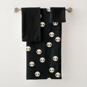 Cute Skulls Bath Towel Set