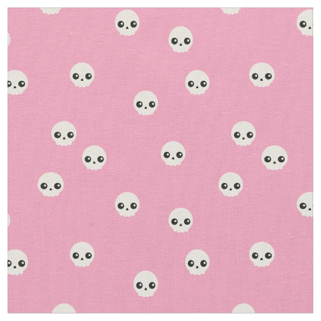 Cute Skulls Fabric (Close Up)