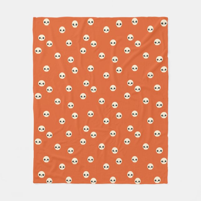 Cute Skulls Fleece Blanket (Front)