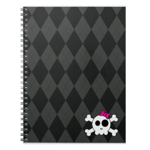 Cute Skully and Argyle Notebook