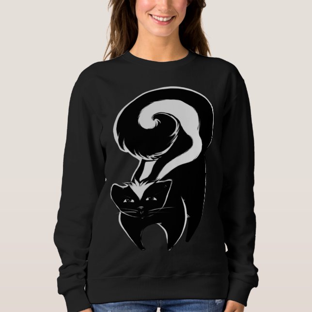Cute Skunk Fun Nature  artwork Sweatshirt (Front)
