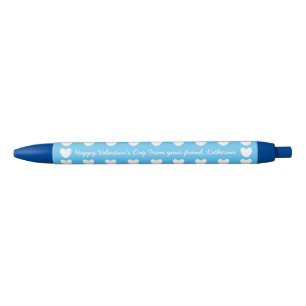 Cute sky blue hearts Valentine's Day classroom Ink Pen