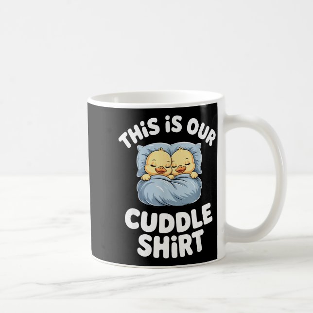 Cute Sleeng Ducks This Is Our Cuddle  Coffee Mug (Right)