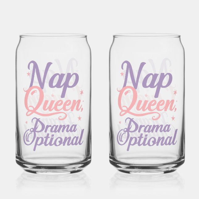Cute Sleep Lover Anti-Drama Saying Can Glass (Front)