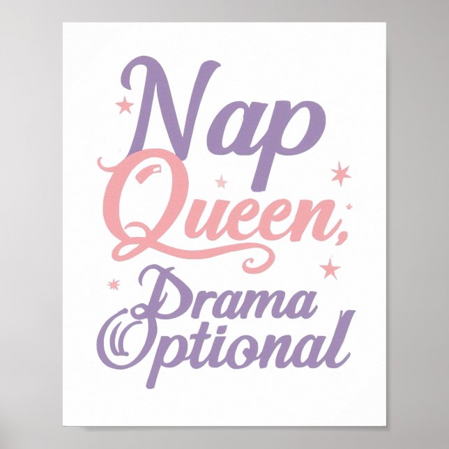 Cute Sleep Lover Anti-Drama Saying Poster (Front)