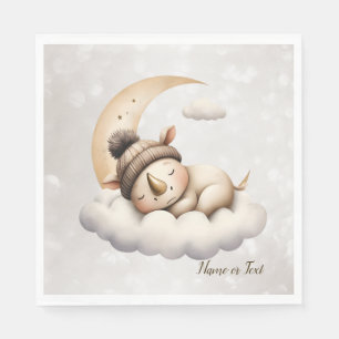 Cute Sleeping Baby Animals Beautiful Napkin