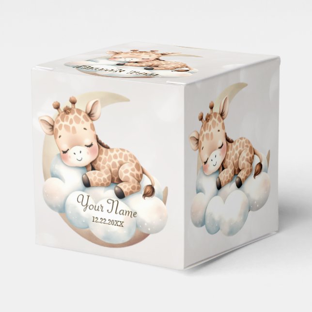 Cute Sleeping Baby Animals Beautiful Party Favour Box (Front Side)