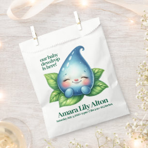 Cute Sleeping Baby Dewdrop Baby Shower Welcome Favour Bag