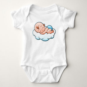 Cute Sleeping Baby on Blue Cloud - Sweet Dreams Nu Bodysuit