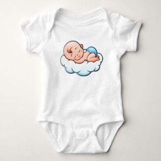 Cute Sleeping Baby on Blue Cloud - Sweet Dreams Nu Bodysuit