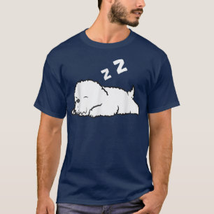 Cute Sleeping Bichon Frise Dog T-Shirt