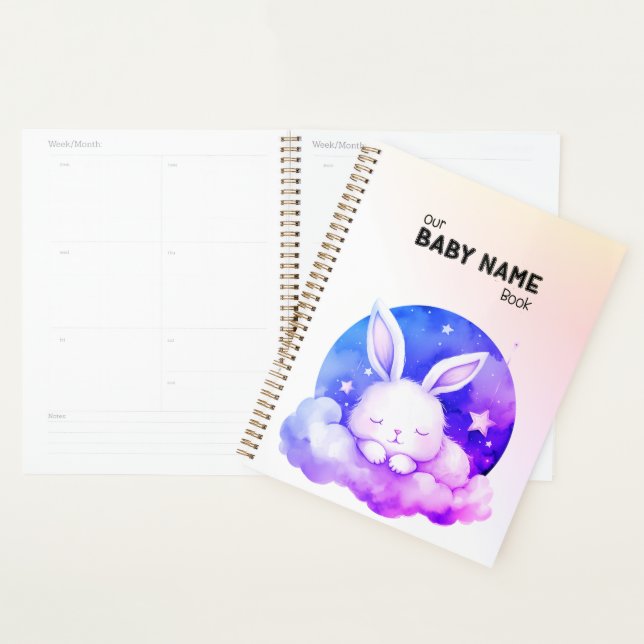 Cute Sleeping Bunny Planner (Display)