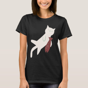 Cute Sleeping Cat And Fish T-Shirt