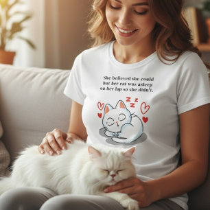 Cute Sleeping Cat Funny Quotes Sayings  T-Shirt