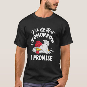Cute Sleeping Chicken Graphic Women Men Kids Chick T-Shirt