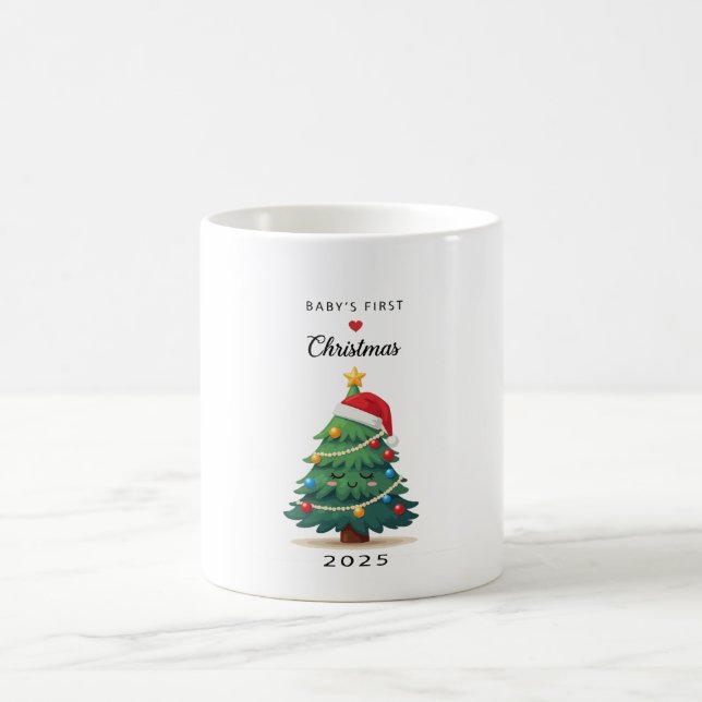  Cute Sleeping Christmas Tree | Baby's First  Coffee Mug (Center)