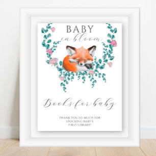 Cute sleeping fox - books for baby poster