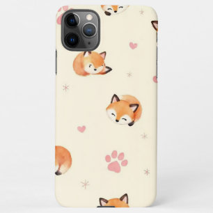 Cute Sleeping Fox Pattern Phone Case