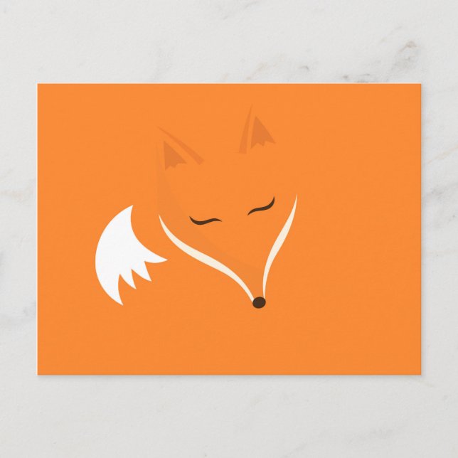 Cute sleeping fox postcard (Front)