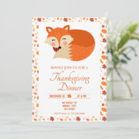 Cute Sleeping Fox Thanksgiving Dinner