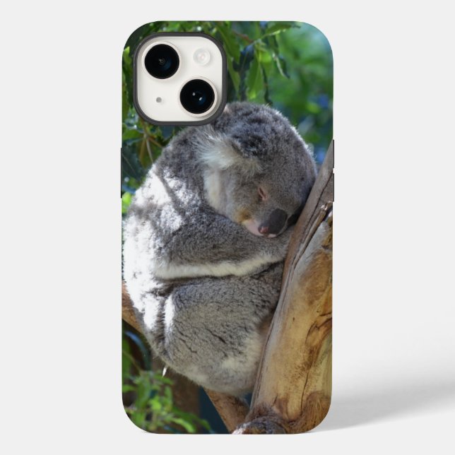 Cute Sleeping Koala in Tree Case-Mate iPhone Case (Back)