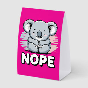 Cute Sleeping Koala “Nope” Funny Cartoon