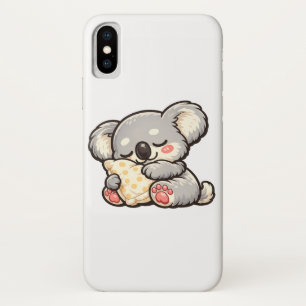 Cute Sleeping Koala with Pillow iPhone X Case
