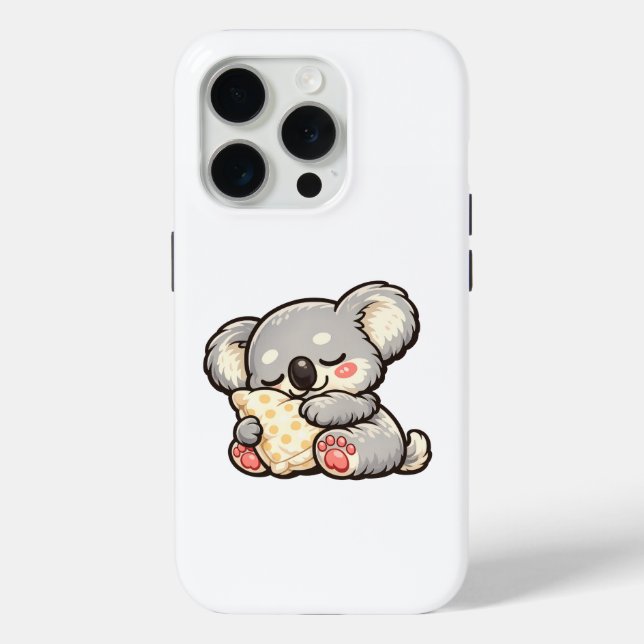 Cute Sleeping Koala with Pillow Case-Mate iPhone Case (Back)