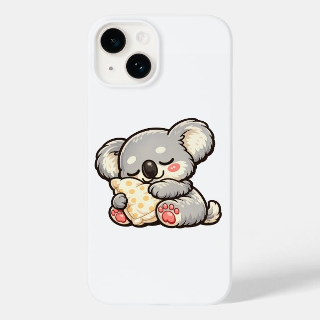 Cute Sleeping Koala with Pillow Case-Mate iPhone Case (Back)