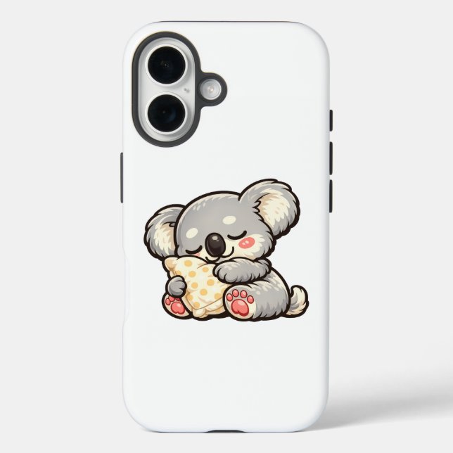 Cute Sleeping Koala with Pillow Case-Mate iPhone Case (Back)