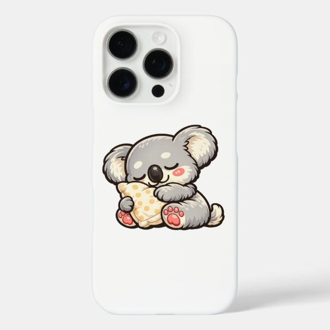 Cute Sleeping Koala with Pillow Case-Mate iPhone Case (Back)