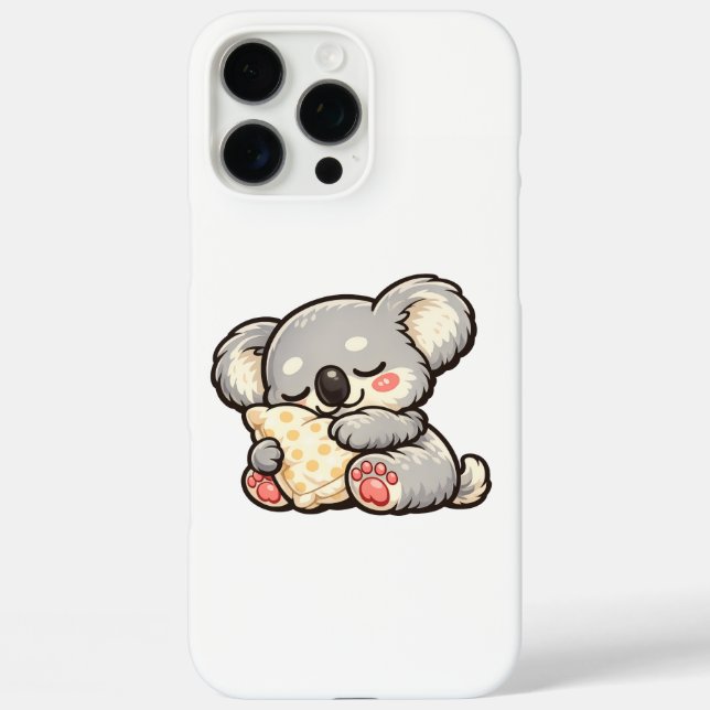 Cute Sleeping Koala with Pillow Case-Mate iPhone Case (Back)