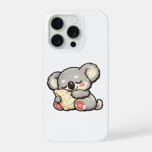 Cute Sleeping Koala with Pillow iPhone 15 Pro Case