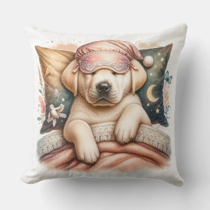 Cute Sleeping Labrador Dog Cushion
