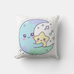 Cute Sleeping Moon and Star Kawaii Baby Nursery Pi Cushion