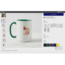 Cute Sleeping Orange Cat Coffee Mug funny orange