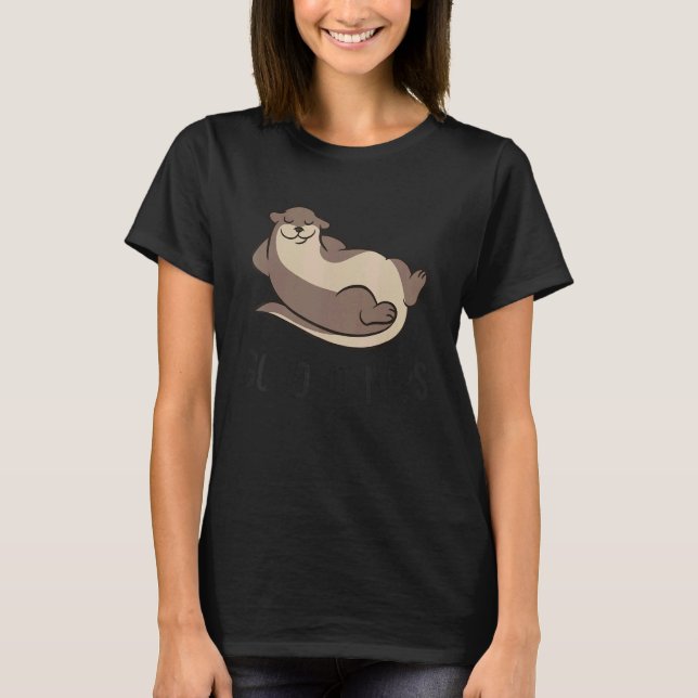 Cute Sleeping Otter Good At Naps  Otter T-Shirt (Front)