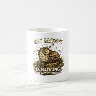 Cute Sleeping Owl Vintage Retro Woodland Animal Coffee Mug