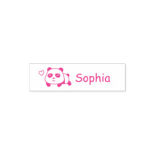 Cute Sleeping Panda, Personalised Self-inking Stamp