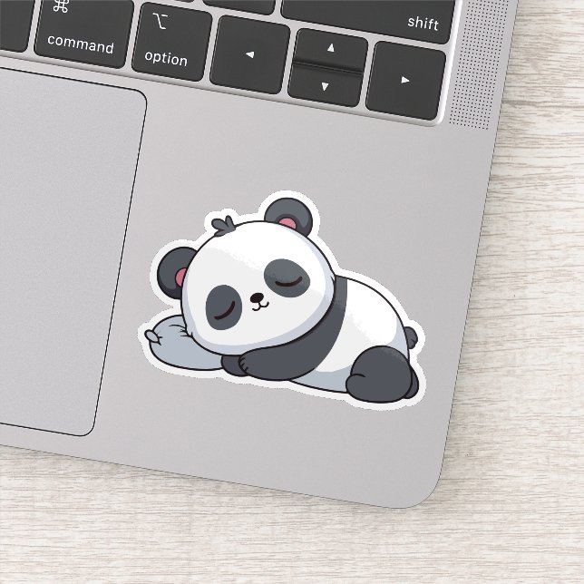Cute Sleeping Panda Sticker (Detail)