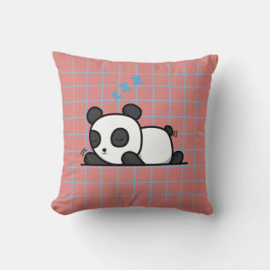Cute Sleeping Panda Throw Pillow – Kawaii Cartoon