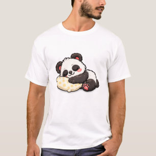 Cute Sleeping Panda with Pillow T-Shirt