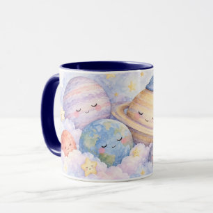 Cute Sleeping Planets Mug