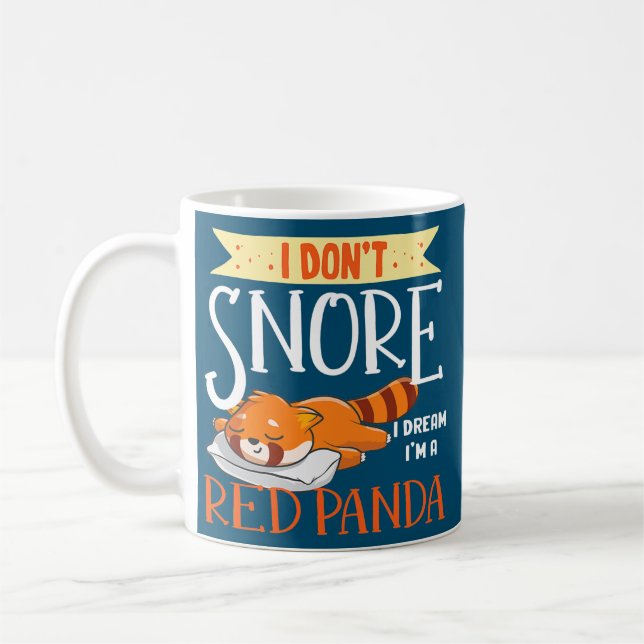 Cute Sleeping Red Panda Graphic Women Men Kids Coffee Mug (Left)