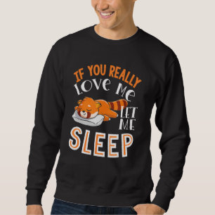 Cute Sleeping Red Panda Graphic Women Men Kids Red Sweatshirt